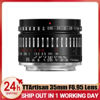 TTArtisan 35mm F0.95 Large Aperture Prime Lens for Sony E Mount Fujifilm X Canon M Canon RF-S Leica L Nikon Z Camera