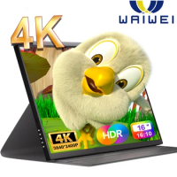 WAIWEI 16:10 Portable Screen 4K UHD 60Hz HDR 400 Portable Monitor Gaming Monitor PC Computer Display For Xbox PS5 Mac Laptop
