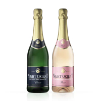 【UNIVERS DRINK】夜東方無酒精氣泡酒+粉紅氣泡酒 750mlx2(無酒精飲品 Vegan 無酒精 送禮 無添加色素)