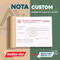 KWITANSI Custom Tinta Premium 1/2 Folio, KWITANSI CUSTOM