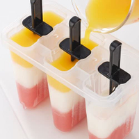 日本製INOMATA冰棒模具3支｜冰棒盒冰棍盒冰棒模具結冰盒冰塊模具雪糕製冰模手做模具