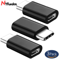 NYFundas 3PCS Typec to Micro Usb For One Plus 6 3 OnePlus 6 Samsung Galaxy j7 2017 j7 Max Type To Usbc Connector Type-c Adapter