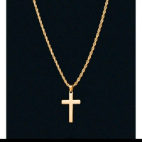 kalung100% titanium model rantai tambang bandul salip