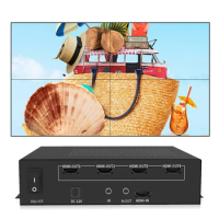 Video wall controller 2x2 HDMI video image processor, 3840*2160 4K30Hz input, 4 TV splicing video wall, video wall processor