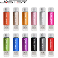 JASTER 2 in 1 Android Pen Drive 64GB USB Flash Drive 32GB Black 16GB Free Custom LOGO U Disk for Photography Gift Car and TV