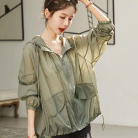 ❅ccshop.เสื้อแจ็คเก็ตกันแดดเกาหลีฤดูร้อนใหม่หลวมบางเสื้อผ้ากันแดด▼