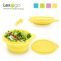【Lexngo】含蓋摺疊碗-大-420ml(餐盒 環保 摺疊 便當 野餐)