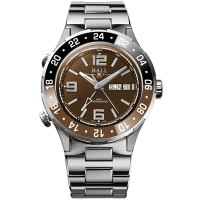 BALL波爾錶 Roadmaster系列 天文台認證 GMT 陶瓷圈 鈦金屬潛水機械腕錶 40mm / DG3030B-S3C-BR