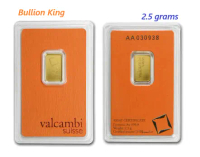 2.5 grams Valcambi Suisse Gold bar | 999.9 Purity
