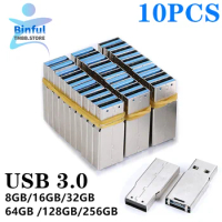 10PCS Wholesale Plug and play USB 3.0 High speed memory flash 8G 16GB 32GB 64GB 128G 256G U disk semi-finished chip pendrive DIY