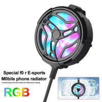 Universal RGB Mini Phone Cooling Fan USB air-cooled mobile phones radiator Gaming Cooler Compatible For IPhone Xiaomi Samsung