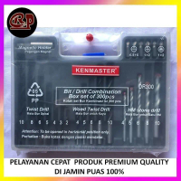 Mata Bor Set Kenmaster 300 Pcs / Mata Bor Kayu Besi Beton Pasti Ori