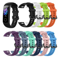 Strap For Honor Band 5 4 Wristbands Sport Colorful Band Silicone Replacement Bracelet For Honor Band 5 Smart Accessories