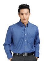 เสื้อเชิ้ตทำงานผู้ชาย No.5 SHIRTประหยัดไฟเบอร์ 5 แขนยาวสีกรมท่า ทรง COMFORT FIT รหัส MACC7B8 NV