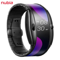 Suitable for Nubia Alpha Intelligent Telefoon Horlog Flexibel Scherm Snapdragon Bluetooth Bellen Smart Watch Fitness Tracker