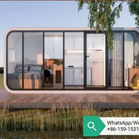 20ft 30ft 40ft prefab tiny villa container office portable apple homestay pod movable apple cabin house manufacturer built