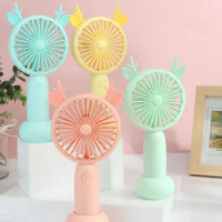 USB Handheld Fan Outdoor Camping Hiking Air Cooler Portable Mini Electric Fan with 2 Modes, Yellow