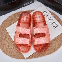 2024 Melissa Mẫu Mới melissa Dép Xỏ Ngón Hai Hàng Velcro Dép Đi Biển Giày Thường Ngày Nữ