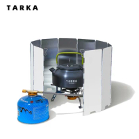 TARKA Portable Gas Stove Wind shield Foldable Gas Burner Windshield Heater Windproof Screen Guard Picnic Cookware Supplies