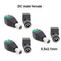 Jenis Lelaki Perempuan Palam DC, 1 Pasang / 3 Pasang, 2.1mm x 5.5mm dan 5.5x2.1mm, Penyambung Penyes