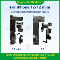 Fully Tested Authentic Motherboard For iPhone 12 Mini 64g/128g/256g Original Mainboard With Face ID Cleaned iCloud Free Shipping