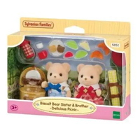 Mainan Koleksi Sylvanian Families Biscuit Bear Sister & Brother - Delicious Picnic-