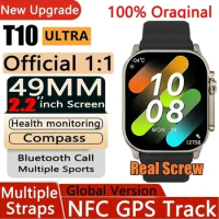 2024 Original T10Ultra2 Smart Watch 49mm Men Women Bluetooth Call BT Music Game Wireless Charging NFC Smartwatch For Android IOS