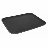 Nampan Kecil Segi Kotak Hitam Cokelat Coklat Anti Slip Antislip Murah Tebal 35X25X2CM Tampah Baki Fo