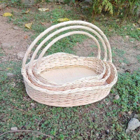 JUAL MURAH BANTING HARGA HABISIN STOK GUDANG!!! isi 3pcs Keranjang Parcel Rotan Anyaman Motif Ombak