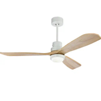 52 / 42 Inch Village Wooden Ceiling Fan With Lights Remote Control Attic Ceiling Light Fan Bedroom Home Wood Blade Fan Lamp