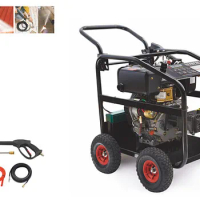 Commercial high pressure washer 250bar 15L/min industrial washing machine 186FE diesel engine drive cleaner 3600DF