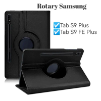 Sarung Rotary For Samsung Tab S9 FE Plus Leather flip cover / case for samsung tab s9 plus / case fo