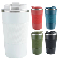380ml Insulated Coffee Mug Stainless Steel Coffee Thermo Bottle Leak-Proof Hot Cold Water Bottle for Outdoor Camping Hiking