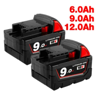 For Milwaukee 48-11-1852 18V LITHIUM XC 6.0Ah Extended Capacity Battery for Milwaukee 48-11-1850 48-11-1840 Cordless Power Tools