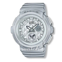 BABY-G 女錶 樹脂錶帶 防水 防震 LED燈 世界時間 秒錶 倒數計時器 BGA-195-8ADR