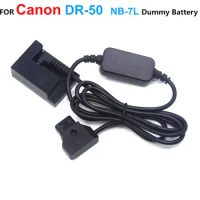 DR-50 NB-7L Dummy Battery+ACK-DC50 D-TAP Dtap 12-24V Step-Down Power Cable For Canon PowerShot G10 G11 G12 SX30IS G SX Series