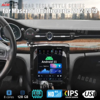 AuCar Tesla Android 11 10.4″ Car Radio GPS Navigation For Maserati Quattroporte 2012-2019 Car Multimedia Stereo Player Car Video