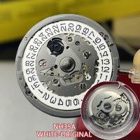 【2024】Modification NH35 Mechanical Movement with Golden Rotors Plate Japan Original NH36A White/Blac
