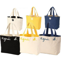 HOT★Agnes.b Large-capacity Tote Bag Women Wild 2021 New Fashion Trendy Vintage Hong Kong Style R Shoulder Messenger Canvas Bag Women