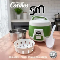 magic com Cosmos CRJ-9023 Panci Stainless 0.6 L Rice Cooker mini CRJ9023