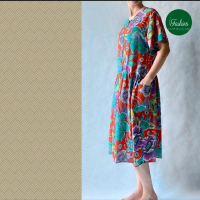 Fashion Daster Batik Kencana Ungu Model Ds 45 Kub Label Biru