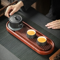 家用重竹茶盤創意小號茶臺茶室排水壺承茶托盤功夫茶具儲水干泡盤
