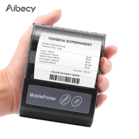 Aibecy Portable BT 80mm Thermal Receipt Printer Personal Mini Bill POS Mobile Printer with Rechargeable Battery Support ESC/POS