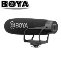 BOYA BY-BM2021 Super-Cardioid Shotgun Microphone with TRRS &amp; TRS Connectors for IOS Andrioid Smartphone DSLR Camera Camcorder PC