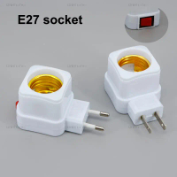 110v 220v square AC power E27 Light Lamp Bulbs Socket Base Holder Adapter Switch Converter EU US AU