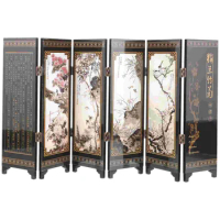 Mini Screen Folding Screen Wall Divider Decor Chinese Style Home Living Room Study Table Wall Divider Decoration