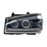 Corcoransu ไฟหน้าคามชิงสำหรับรถบรรทุก Siontruk Howo 380 ไฟหน้า LED แบบเลนส์คู่ M2Y9R ตัวตัดโซ่ Chain