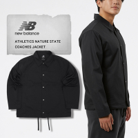 New Balance 襯衫外套 Coaches Jacket 男款 黑 NB 微寬鬆 休閒 教練外套 MJ23552PHM
