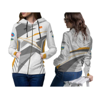 Jaket RRQ 2021 Esport White Hoodie Zipper Wanita Fullprint Free Nickname
