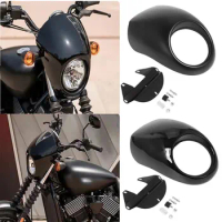For Harley Sportster Dyna Street Bob FX/XL 883 Custom 1200 Motorcycle Headlight Mask Windscreen Cover Screen Fairing Windshield